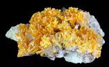 Orpiment With Barite Crystals - Peru #63778-2